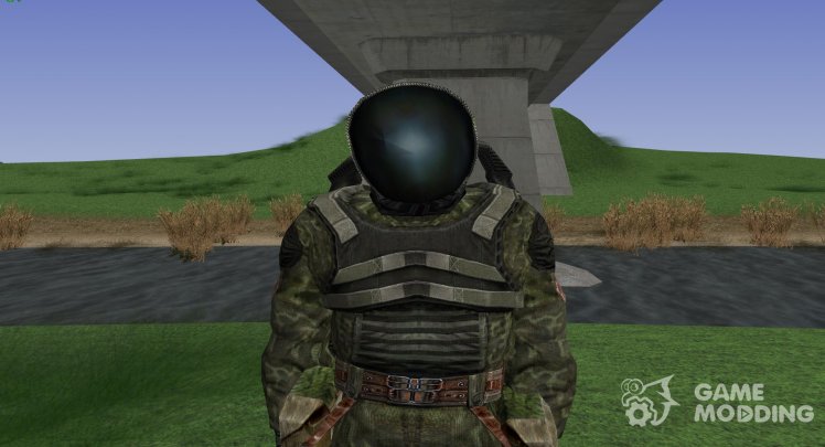 Member of the group the Dead in a scientific suit of S. T. A. L. K. E. R