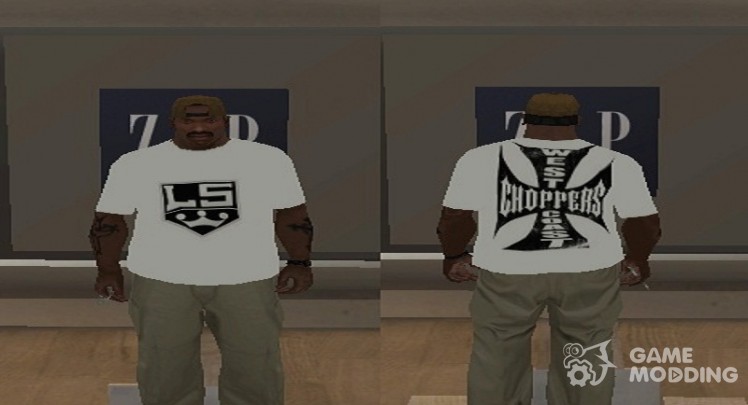 White t-shirt with the brand W.C. Choppers