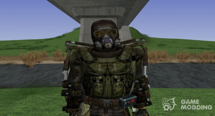 A member of the group Enlightenment in a lightweight exoskeleton of S. T. A. L. K. E. R V. 1