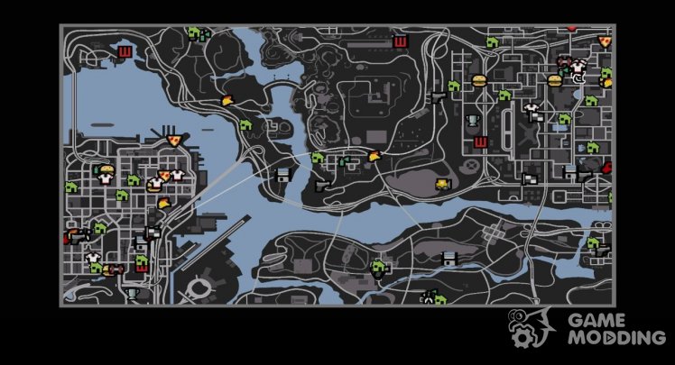 HQ map in the style of GTA IV and V (Mod Loader)