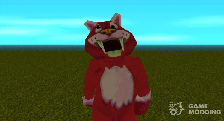 The man in the red suit of the fat saber-toothed tiger from Zoo Tycoon 2