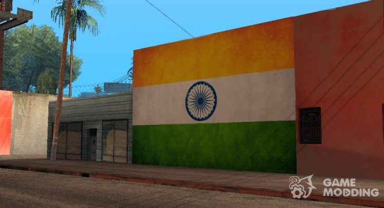 Indian Flag Wallgraffiti