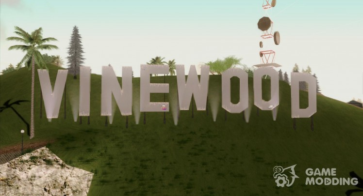 Надпись VINEWOOD из GTA 5
