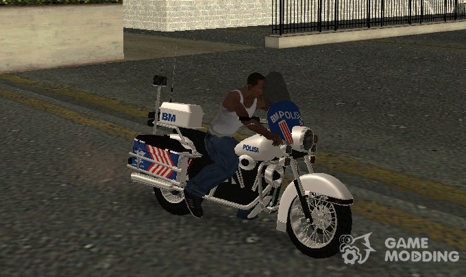 La moto de la policía de indonesia