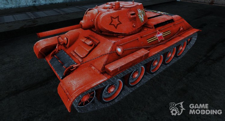 Т-34 (ко Дню Победы легендарный Т-34 в красном)