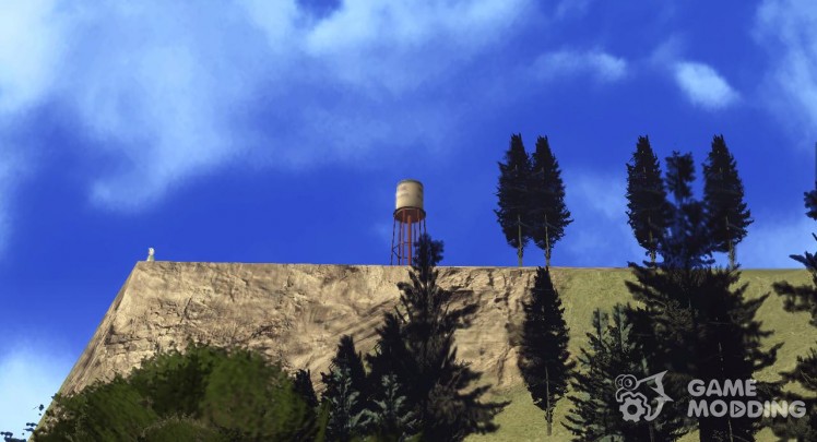 Новая вертолетная площадка и водонапорная башня