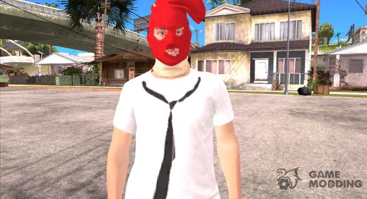 Skin GTA V Online red mask 2015