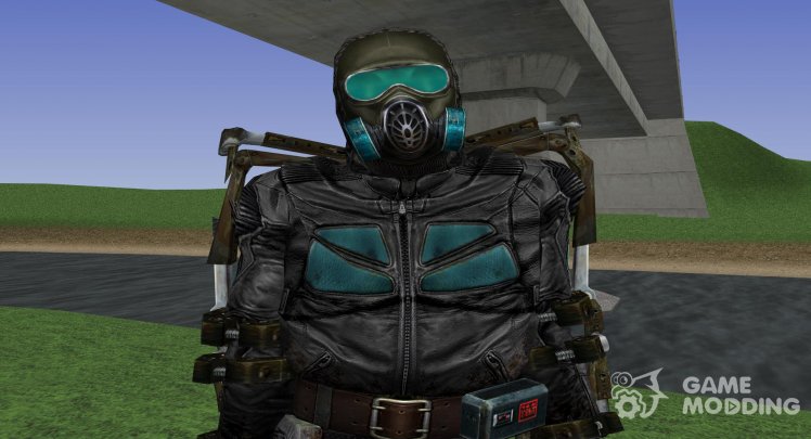 A member of the group Alarm in the lightweight exoskeleton of S. T. A. L. K. E. R