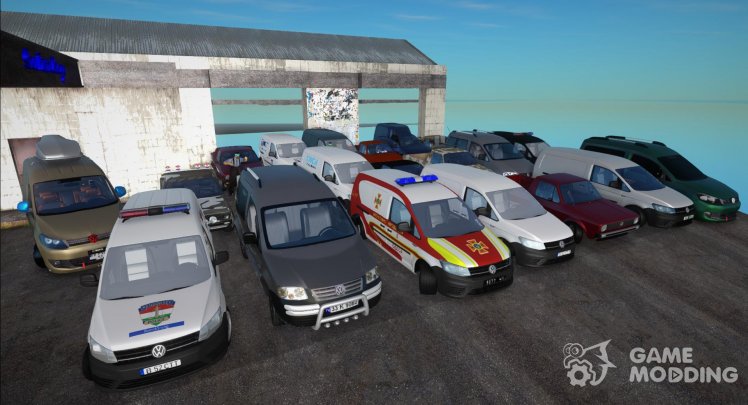 Pack of Volkswagen Caddy cars