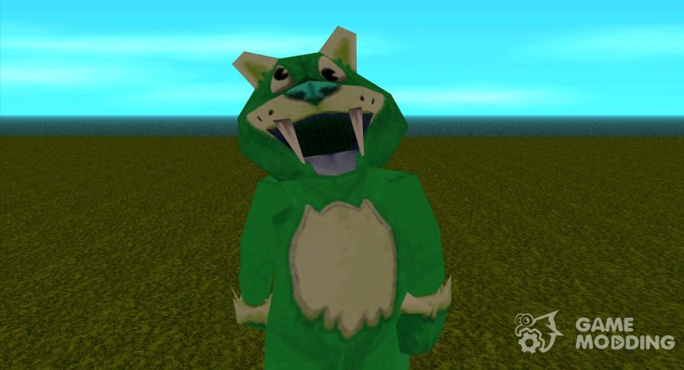 The man in the green suit of the fat saber-toothed tiger from Zoo Tycoon 2