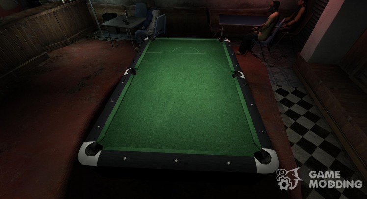 Superior billiard table in the bar 8 balls
