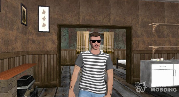 Skin HD de GTA V Online el chico con la bigotillos