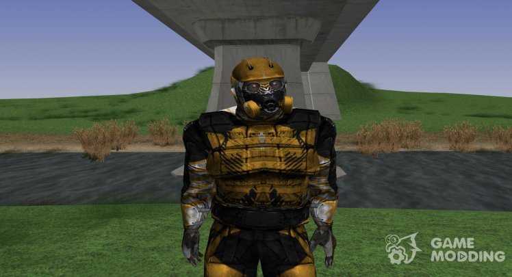 A member of the group Chaos in the exoskeleton without servos of S. T. A. L. K. E. R