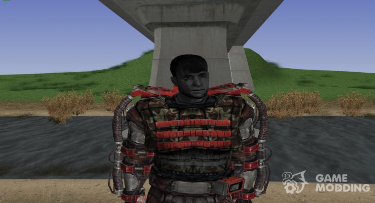 A member of the group Railwaymen with the unique appearance of S. T. A. L. K. E. R