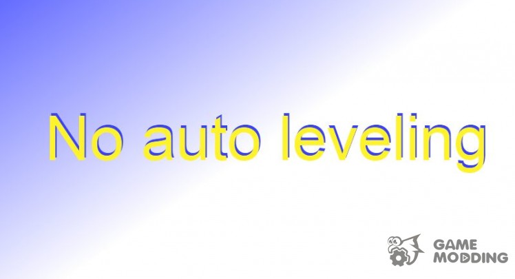 No auto leveling 1.0
