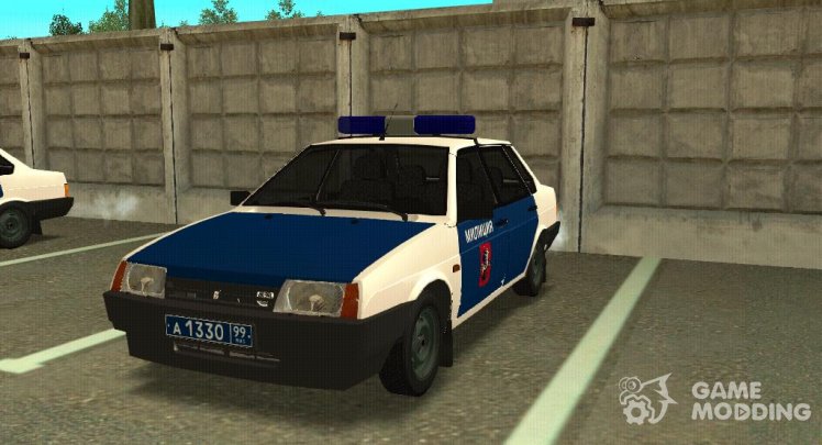 VAZ-21099 policía de Moscú 90-x