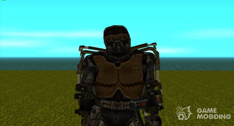 A member of the Inner Circle group in a lightweight exoskeleton from S.T.A.L.K.E.R