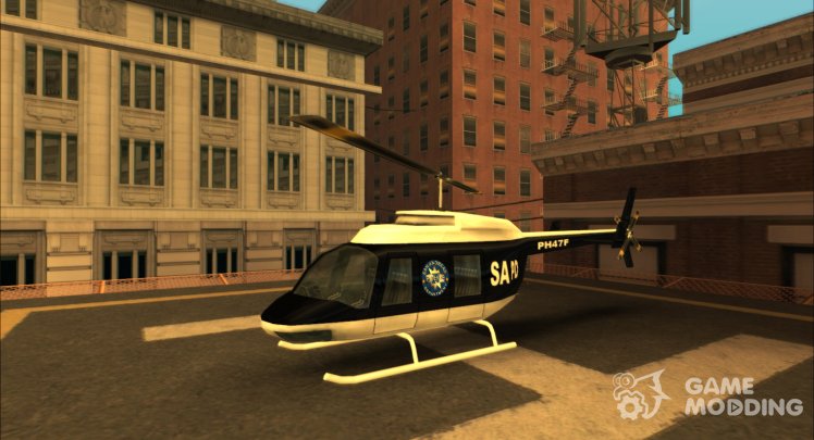 Fixed helicopter at the police station in San Fierro