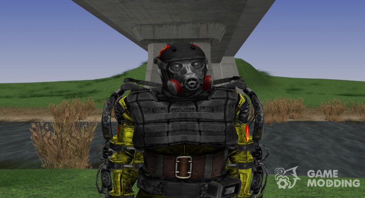 A member of the group Komsomol in the exoskeleton of S. T. A. L. K. E. R