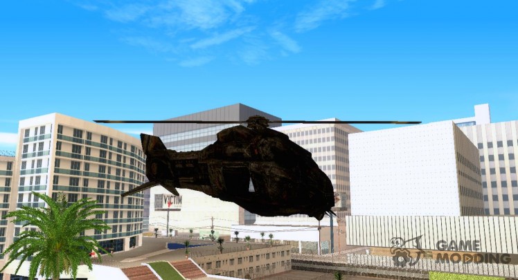 A helicopter from the game Turok for GTA SA