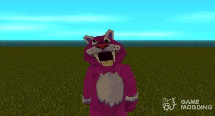 The man in the pink suit of the fat saber-toothed tiger from Zoo Tycoon 2