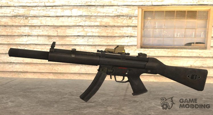 Silenced MP5 with Eotech