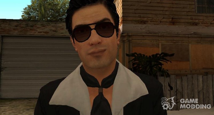 Vito en blanco y negro traje de vegas de Mafia II