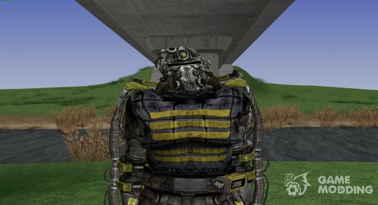A member of the group Interception in the exoskeleton with improved helmet of the S. T. A. L. K. E. R