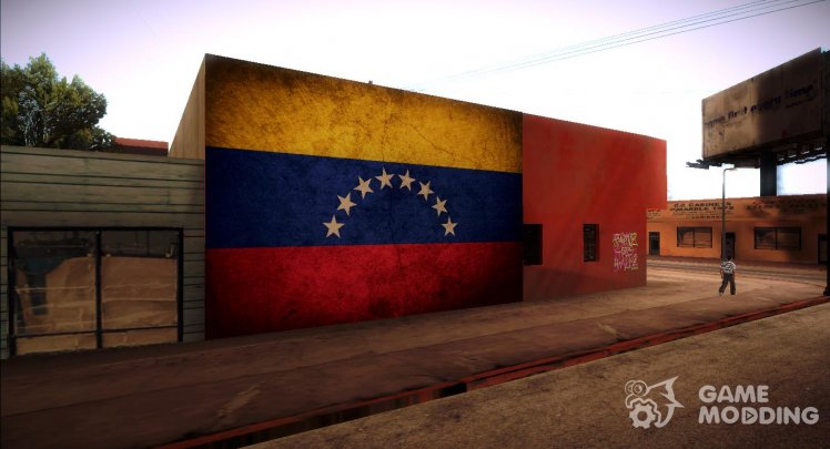 Mural of the venezuelan flag