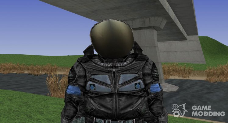 A member of the group alpha dogs in a scientific suit of S. T. A. L. K. E. R