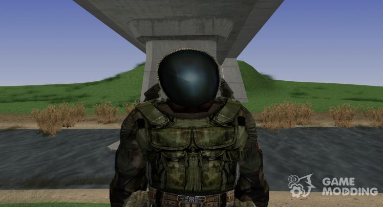 A member of the group Enlightenment in a scientific suit of S. T. A. L. K. E. R V. 3