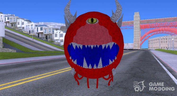 El monstruo cacodemon de juego DOOM