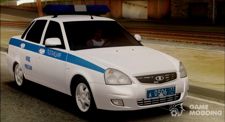 Lada Priora 2170 la Policía del ministerio del interior de rusia