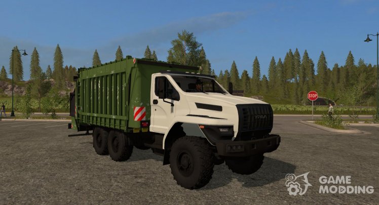 Ural NEXT to a garbage truck
