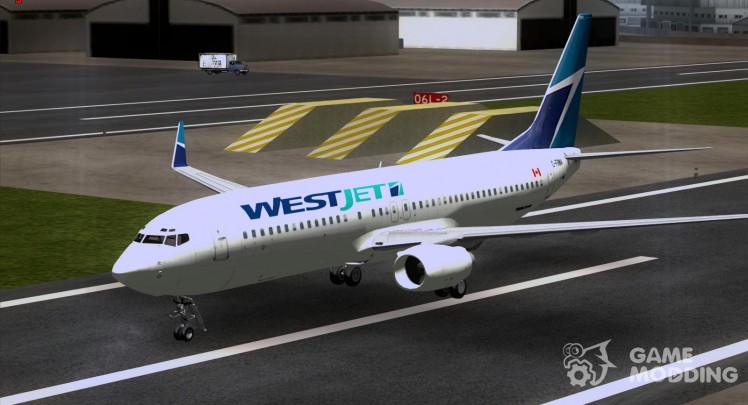 The Boeing 737-800 WestJet Airlines