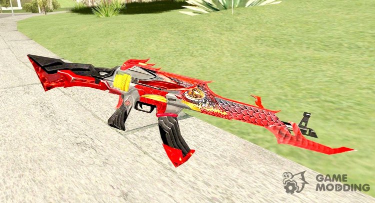 АК-47 (Единорог пожара) для GTA San Andreas