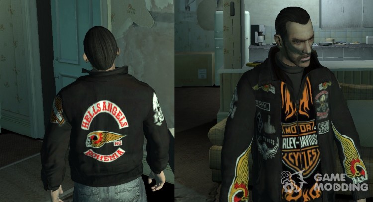 Hells Angels jacket v 2.0 for GTA 4