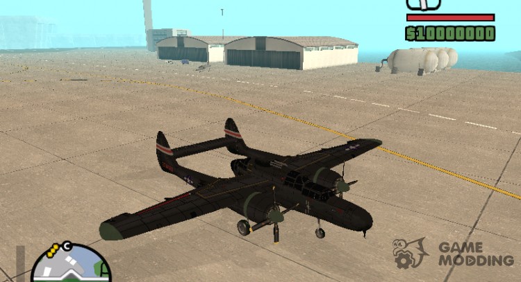 Northrop P-61 Black Widow для GTA San Andreas