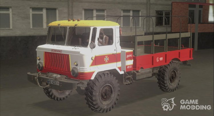 GAZ-66 Remoción de minas a Bordo del Servicio estatal de emergencia de Ucrania para GTA San Andreas