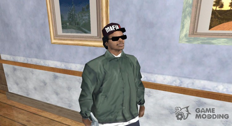 Rider wearing a cap with the inscription Mafia 2 for GTA San Andreas