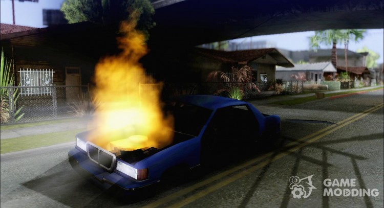 Езда на взорванном авто для GTA San Andreas