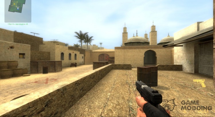 Default Glock 18 retextured for Counter-Strike Source