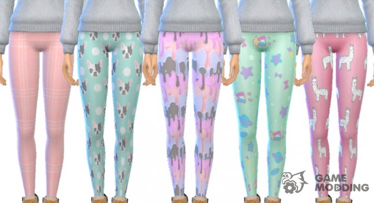 Tumblr Themed Leggings Pack Of Twelve for Sims 4