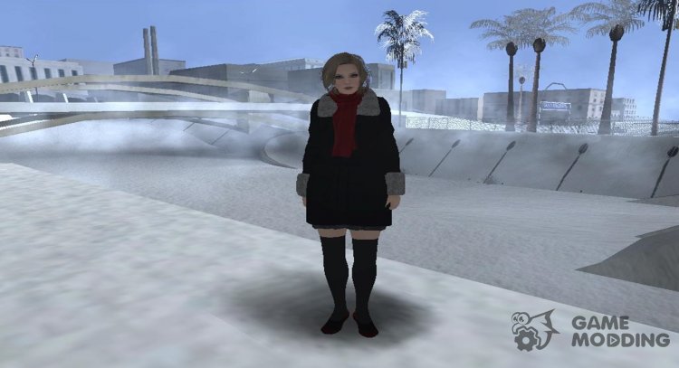 Christie in winter clothes для GTA San Andreas