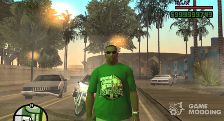 Зелёная футболка для GTA San Andreas