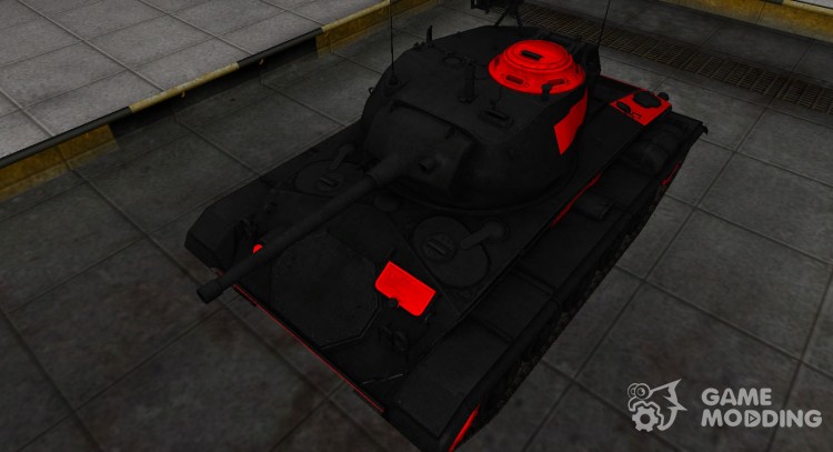 Negro y rojo de la zona de ruptura del M24 Chaffee para World Of Tanks