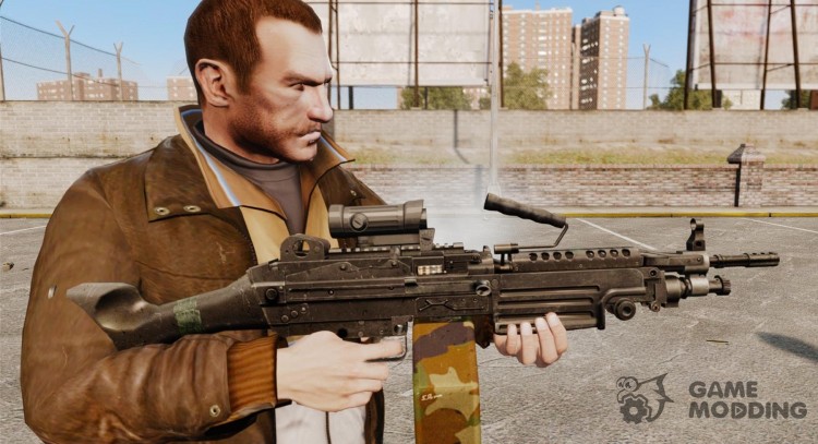 FN Minimi Para light machine gun v2 for GTA 4