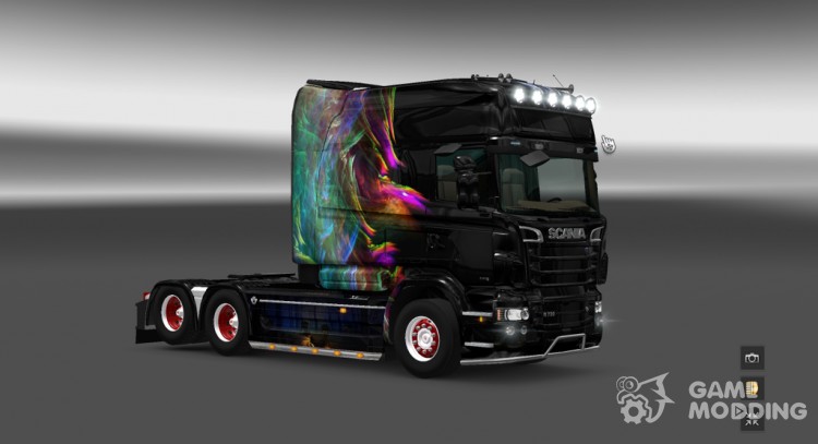 Skin para Scania RJL EXC Longline para Euro Truck Simulator 2