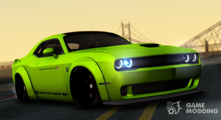 Dodge Challenger Hellcat Liberty Walk LB Performance para GTA San Andreas
