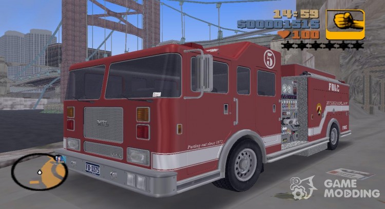 Пожарная в HQ для GTA 3